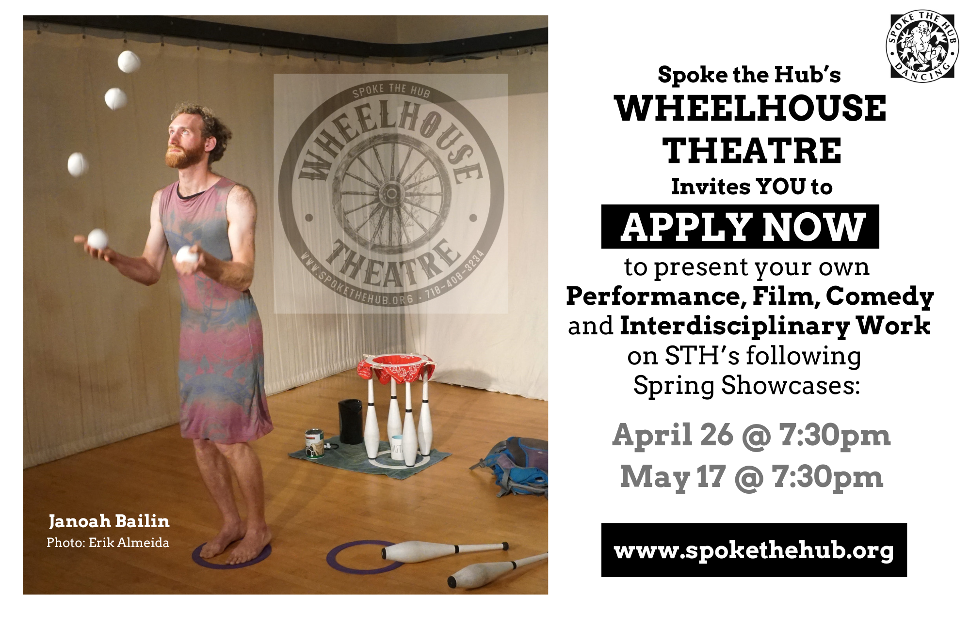 Spoke the Hub’s WHEELHOUSE THEATRE Wants YOU!