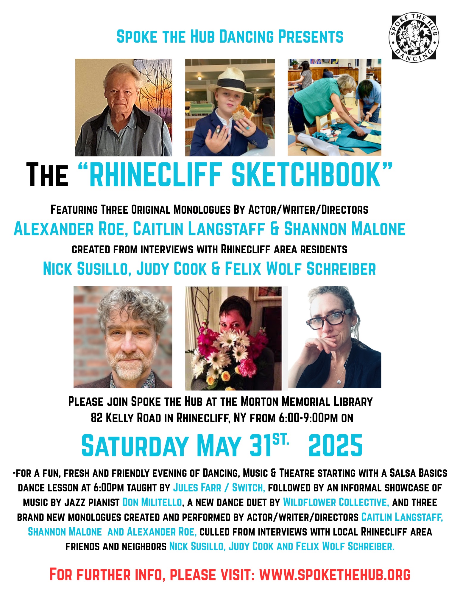 The “RHINECLIFF SKETCHBOOK” Three Original Monologues By Alexander Roes, Caitlin Langstaff & Shannon Malone Featuring – 1